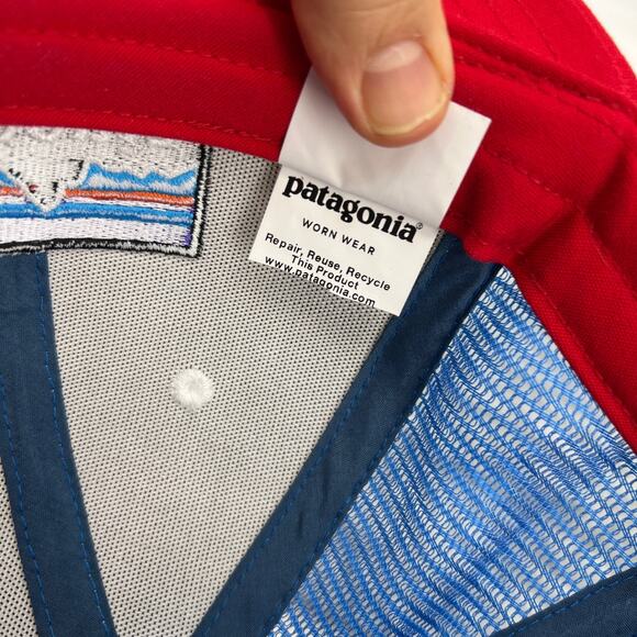 Patagonia Hat Mens One Size Mesh Back Adjustable Snapback Trucker Baseball Cap - Picture 10 of 13